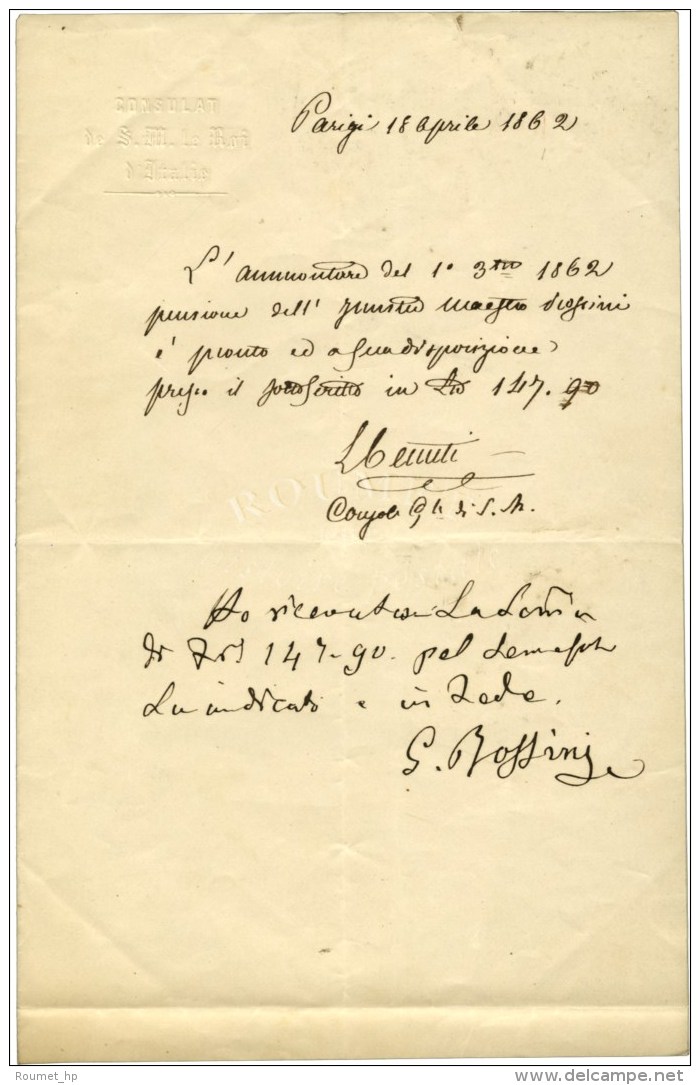 ROSSINI Gioachino (1792-1868), Compositeur Italien. - Andere & Zonder Classificatie