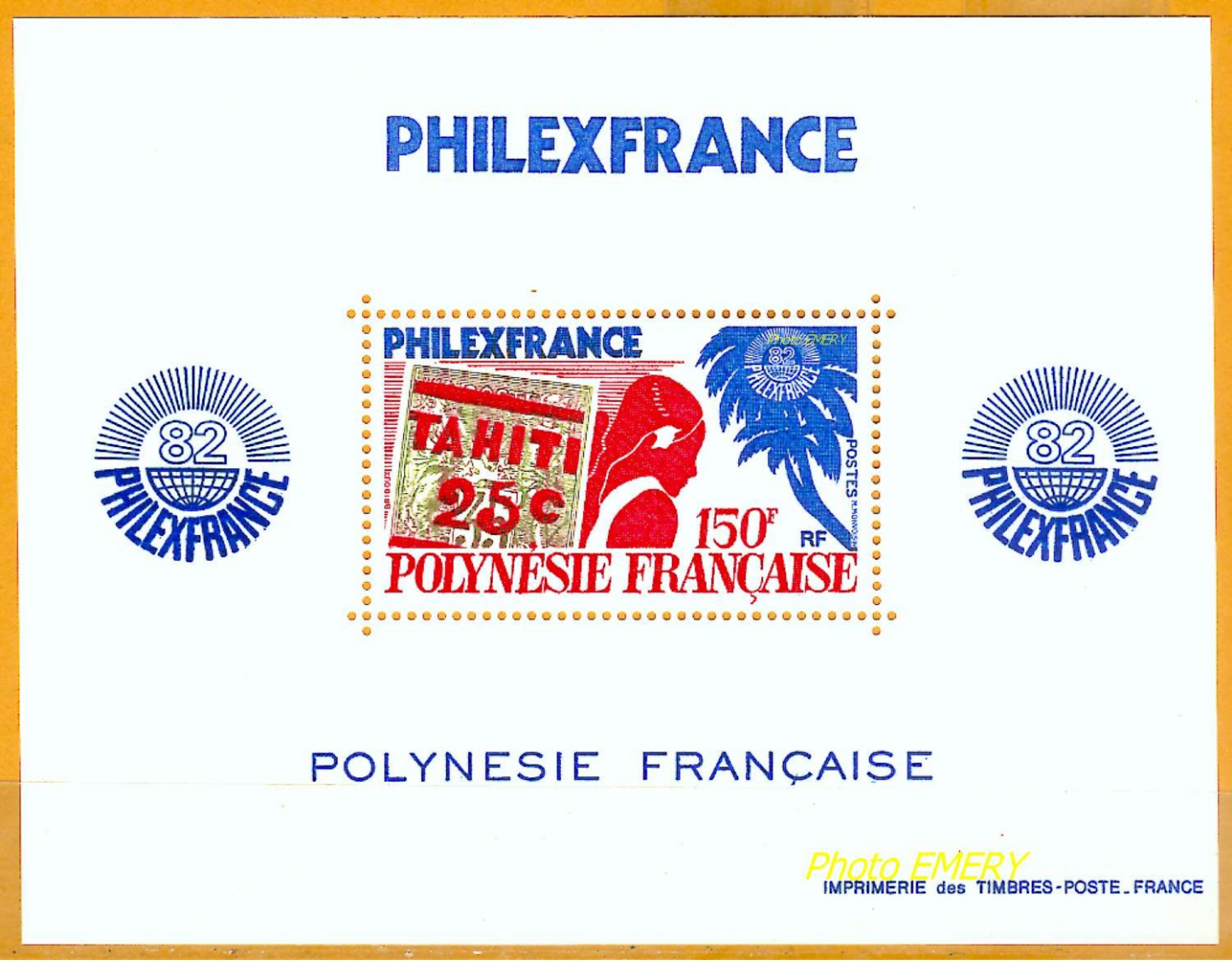 Polynésie **LUXE 1982 Bloc 6 Philexfrance - Blocs-feuillets