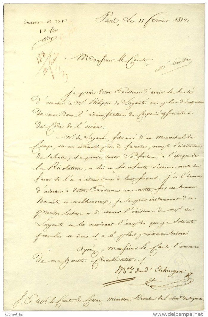 NEY Michel (1769-1815), Prince De La Moskowa, Maréchal D'Empire. - Andere & Zonder Classificatie