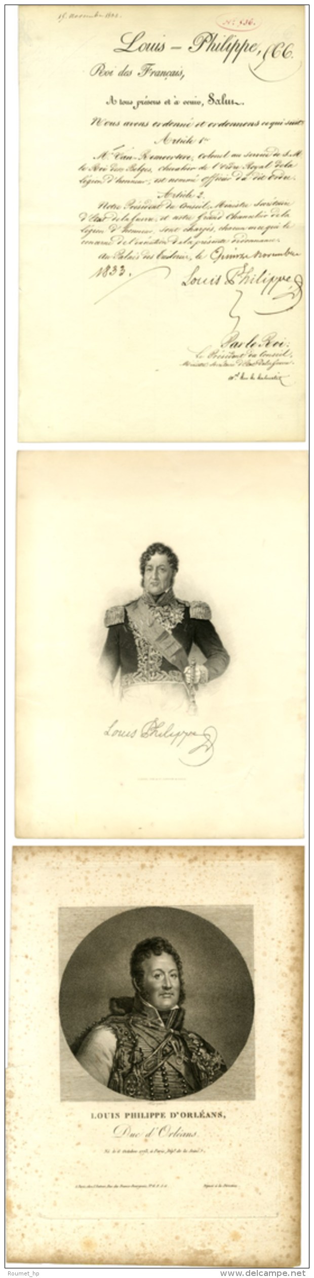 LOUIS-PHILIPPE 1er (1773-1850), Roi Des Français. - Andere & Zonder Classificatie