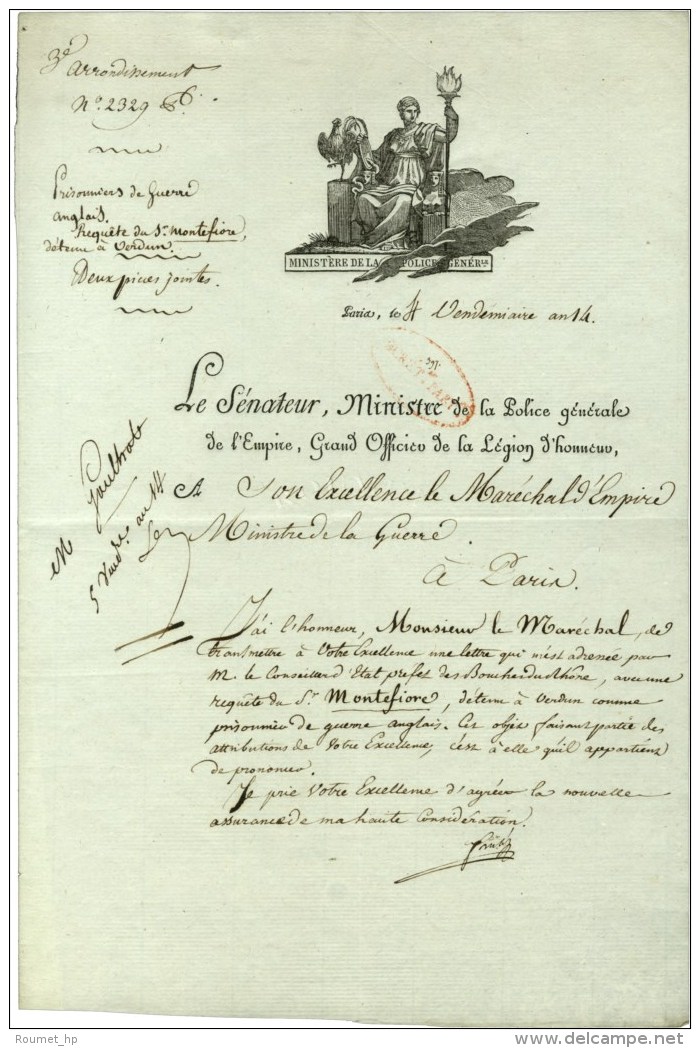 FOUCHÉ Joseph, Duc D'Otrante (1759-1820), Homme Politique. - Andere & Zonder Classificatie