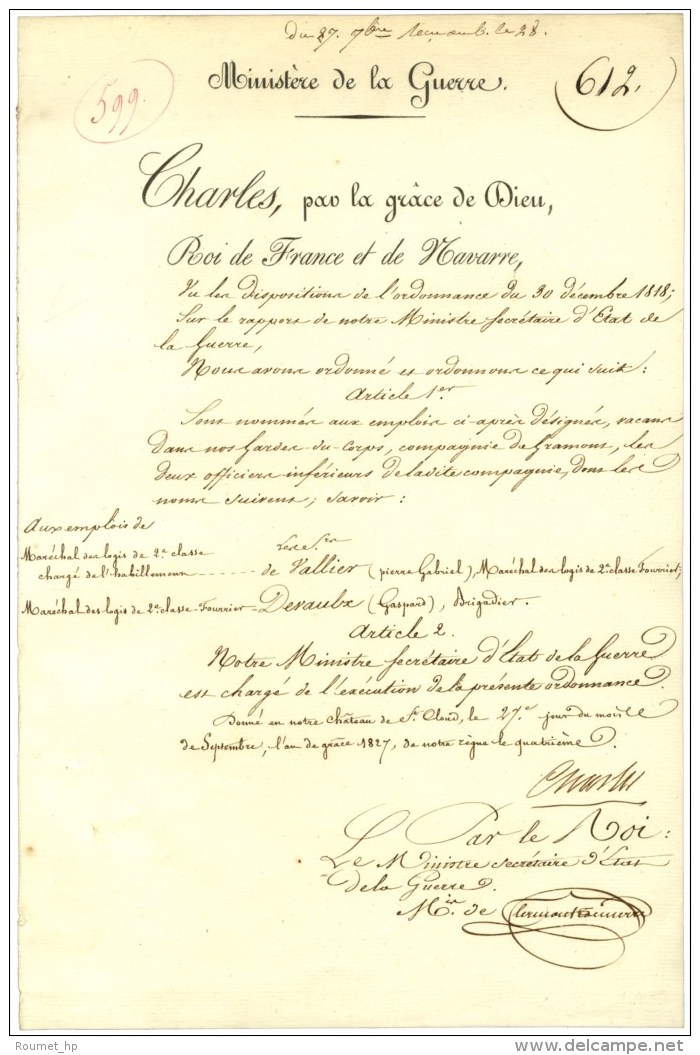 CHARLES X (1757-1836), Roi De France. - Andere & Zonder Classificatie