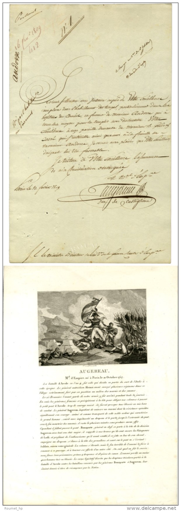 AUGEREAU Charles Pierre François, Duc De Castiglione (1757-1816), Maréchal D'Empire. - Other & Unclassified