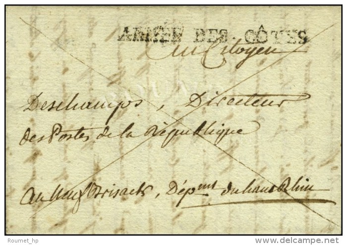 ARMEE DES COTES Sur Lettre Avec Texte Daté De Nantes Le 26 Aout 1793. - TB / SUP. - R. - Legerstempels (voor 1900)