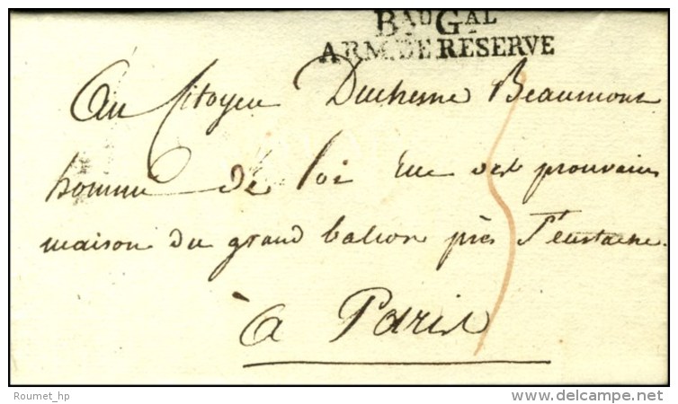 Bau Gal / ARM. DE RESERVE Sur Lettre Avec Texte Daté De Dijon An 8. - SUP. - R. - Legerstempels (voor 1900)