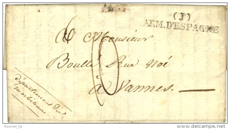 (J) / ARM. D'ESPAGNE Sur Lettre Avec Texte Non Daté. - SUP. - Bolli Militari (ante 1900)