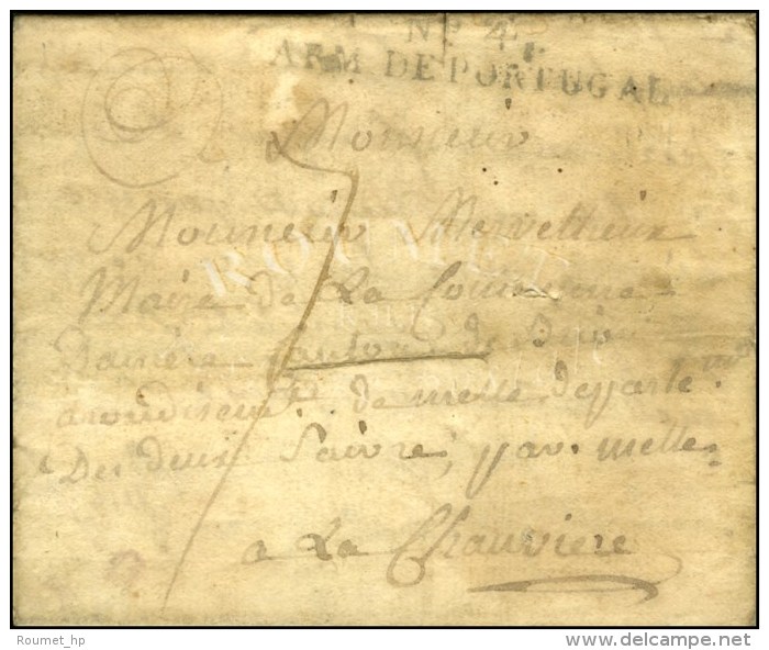N° 4 / ARM. DE PORTUGAL Sur Lettre Avec Texte Daté De Cuidad Rodrigau. 1811. - TB. - R. - Legerstempels (voor 1900)