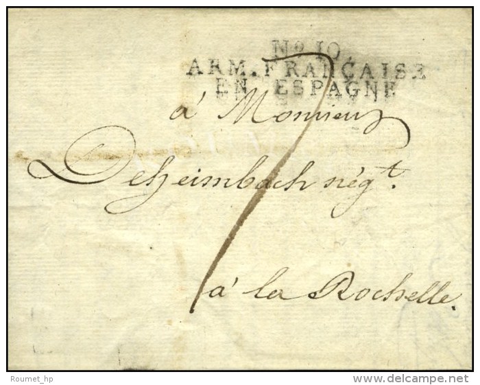 N° 10 / ARM. FRANCAISE / EN ESPAGNE Sur Lettre Avec Texte Daté De Vittoria. 1808. - SUP. - Legerstempels (voor 1900)