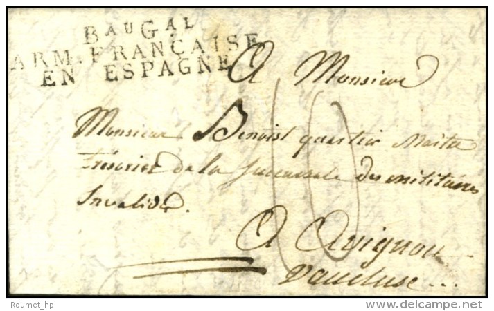 Bau Gal / ARM. FRANCAISE / EN ESPAGNE Sur Lettre Avec Texte Daté De Valladolid. 1809. - SUP. - R. - Legerstempels (voor 1900)