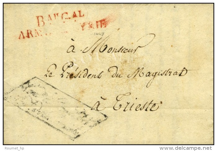 Bau Gl / ARM D'ILLYRIE Sur Lettre Avec Texte Daté De Laybach 1810 Pour Trieste. - TB. - R. - Legerstempels (voor 1900)