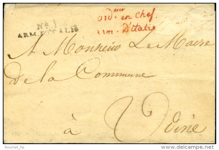 N° 1 / ARM. D'ITALIE Sur Lettre Avec Texte Daté De Milan, Adressée En Franchise à Udine.... - Legerstempels (voor 1900)