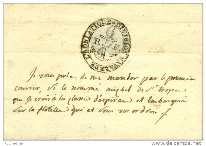 ARM. D'ITALIE / 12me Don Et Mention Manuscrite Au Recto '' Service Des Forces Navales De L'armée D'Italie... - Legerstempels (voor 1900)