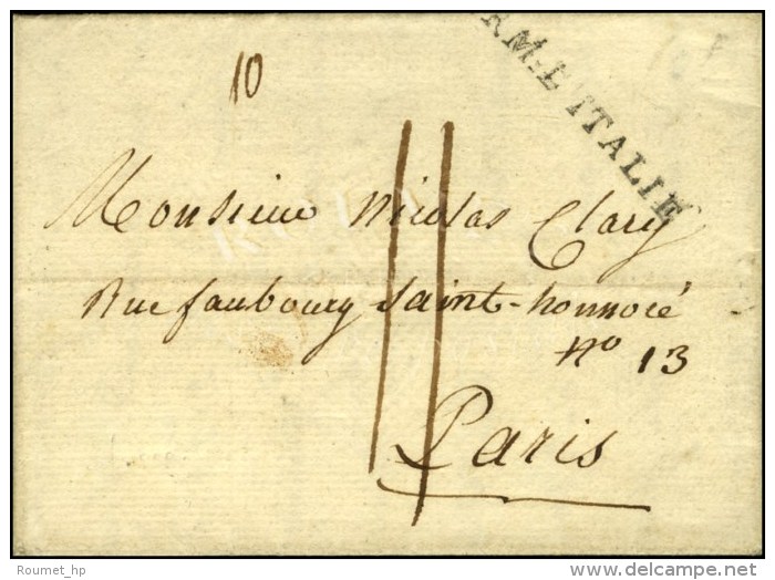 ARM D'ITALIE (42 X 26mm) Sur Lettre Avec Texte Daté De Venise. 1801. - SUP. - Legerstempels (voor 1900)