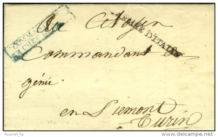 ARMEE D'ITALIE (46mm) Sur Lettre Avec Texte Daté De Milan Adressée En Franchise Au Commandant Du... - Legerstempels (voor 1900)