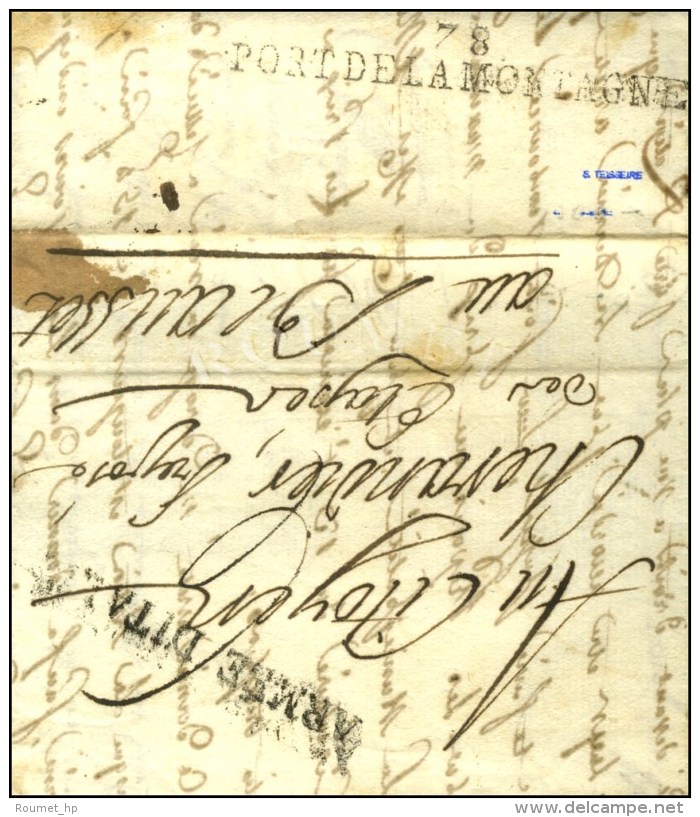 ARMEE D'ITALIE (53mm) Sur Lettre Avec Texte Daté De Nice Adressée Au Beausset. Au Verso, 78 / PORT DE... - Legerstempels (voor 1900)