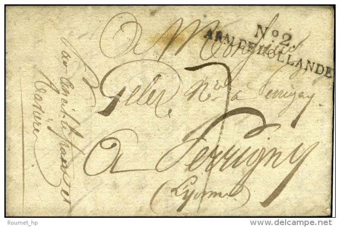 N° 2 / ARM. DE HOLLANDE Sur Lettre Avec Texte Daté Au Château De Meidau Le 1er Janvier 1806. -... - Legerstempels (voor 1900)