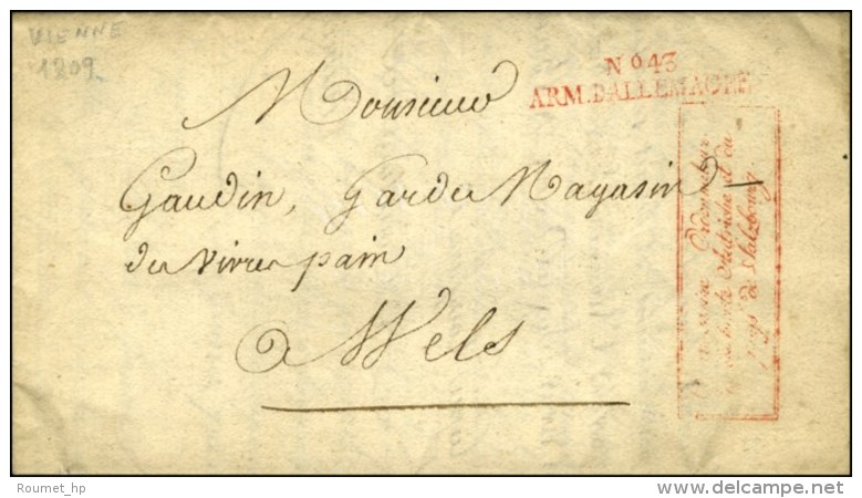 N° 43 / ARM. D'ALLEMAGNE Rouge Avec Franchise Encadrée Rouge ' Commisaire Ordonnateur / De La Haute... - Legerstempels (voor 1900)
