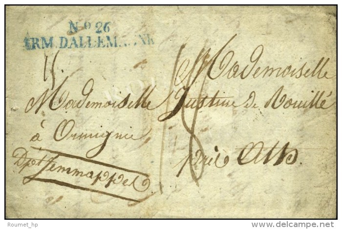 N° 26 / ARM. D'ALLEMAGNE Bleu Sur Lettre Avec Texte Daté De Goding. 1809. - TB / SUP. - Legerstempels (voor 1900)