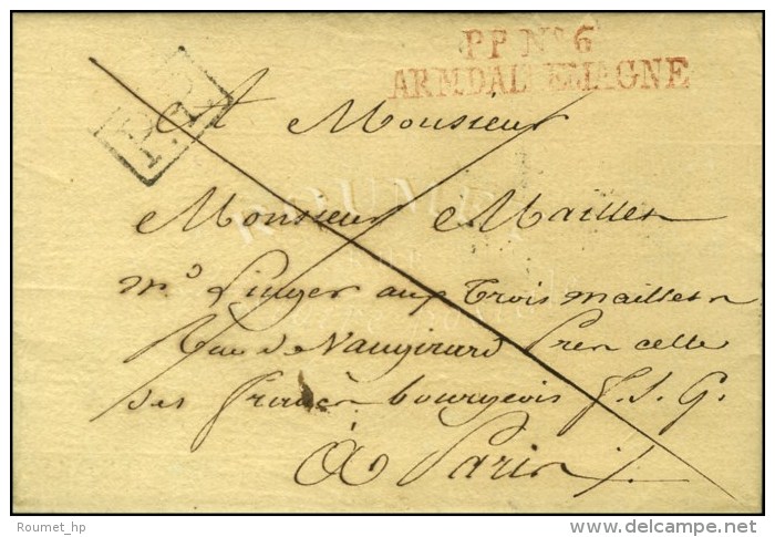 PP N° 6 / ARM. D'ALLEMAGNE Rouge Sur Lettre Avec Texte Daté De Milan Le 15 Juillet 1810. - TB / SUP. -... - Legerstempels (voor 1900)