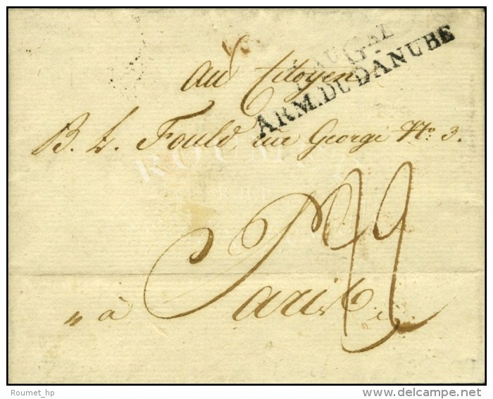 Bau Gal / ARM. DU DANUBE Sur Lettre Avec Texte Daté De Bâle 1799. - TB / SUP. - R. - Legerstempels (voor 1900)