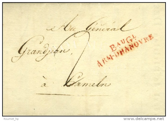 Bau Gl / ARM. D'HANOVRE Rouge Sur Lettre Avec Texte Daté Au Quartier Général à Hanovre... - Legerstempels (voor 1900)