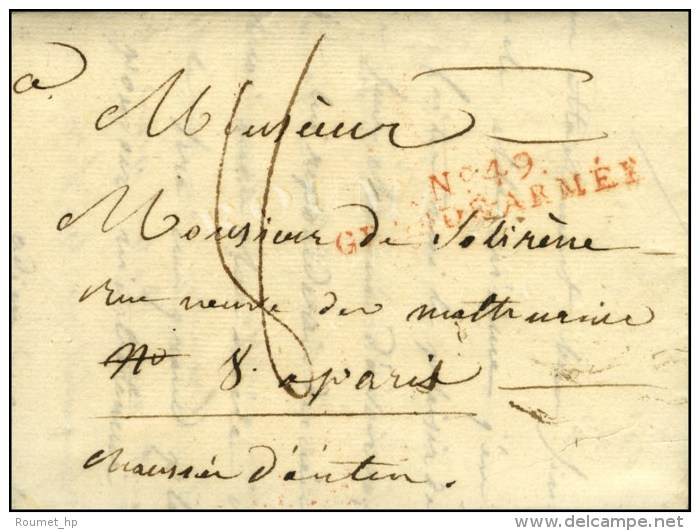 N° 49 / GRANDE ARMÉE Rouge Sur Lettre Avec Texte Daté De Mayence Le 27 Mai 1813. - TB / SUP. - R.... - Bolli Militari (ante 1900)
