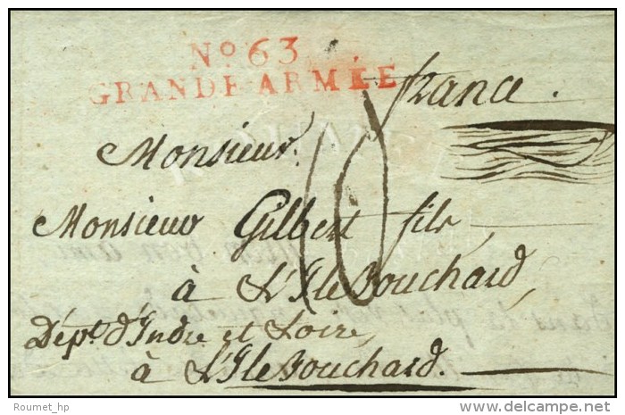 N° 63 / GRANDE ARMÉE Rouge Sur Lettre Avec Texte Daté De Bromberg 1807. - SUP. - R. - Legerstempels (voor 1900)