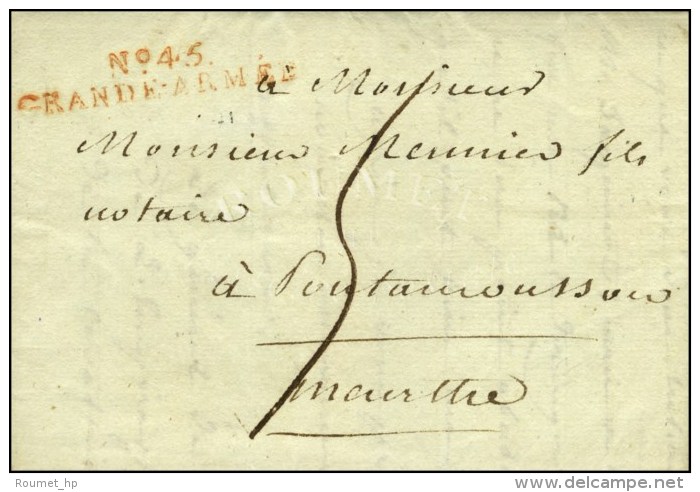 N° 45 / GRANDE ARMÉE Rouge Sur Lettre Avec Texte Daté De Potsdam Le 30 Avril 1808. - TB / SUP. -... - Legerstempels (voor 1900)