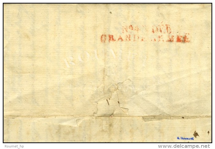 N° 43 DÉB / GRANDE ARMÉE Rouge Sur Lettre Avec Texte Daté De Coulommiers Pour Varsovie.... - Legerstempels (voor 1900)
