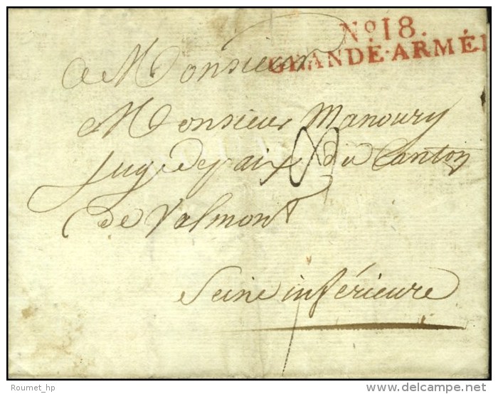 N° 18 / GRANDE ARMÉE Rouge Sur Lettre Avec Texte Daté De Brieg Le 16 Octobre 1807. - TB / SUP. -... - Legerstempels (voor 1900)