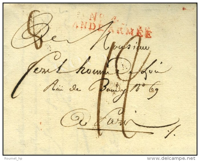 N° 4 / GRANDE ARMÉE Rouge Sur Lettre Avec Texte Daté De Cassel Le 29 Août 1808. - TB. - Legerstempels (voor 1900)