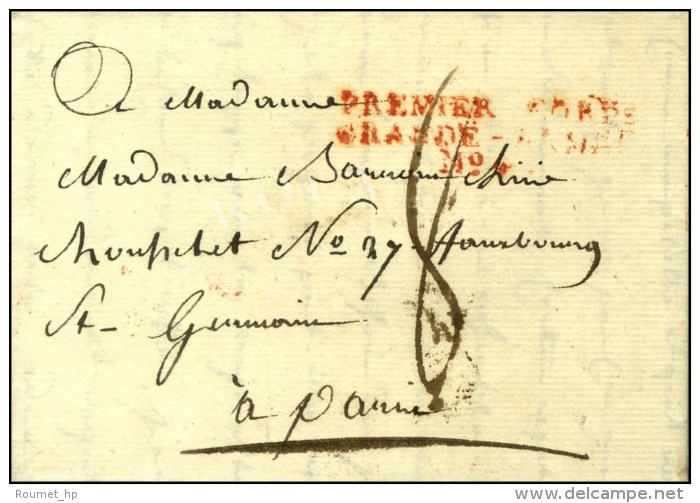PREMIER CORPS / GRANDE ARMÉE / N° 4 Rouge Sur Lettre Avec Texte Daté De Brausbourg Le 31 Mars... - Sellos De La Armada (antes De 1900)