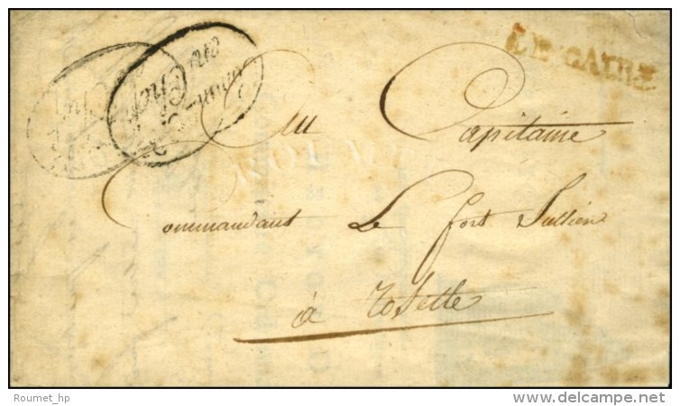 LE CAIRE Rouge + Franchise Ovale Comm Ordeur / En Chef Sur Lettre Avec Texte Et Bel En-tête Daté Au... - Army Postmarks (before 1900)