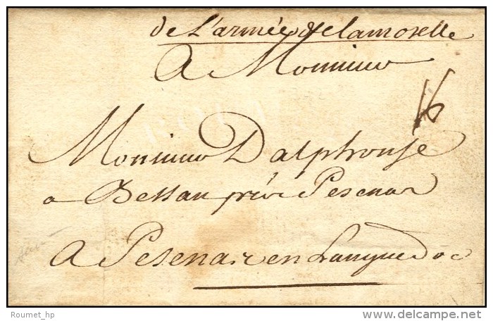 De L'Armée De La Moselle Sur Lettre Avec Texte Daté De Trèves. 1734. - TB / SUP. - R. - Legerstempels (voor 1900)