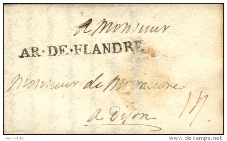 AR.DE.FLANDRE Sur Lettre Avec Texte Daté à Condé Le 16 Octobre 1706. - SUP. - R. - Legerstempels (voor 1900)