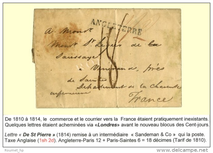 Lettre Avec Texte Daté De St Pierre De La Martinique Le 14 Novembre 1814 Remise Par Un Intermédiaire... - Andere & Zonder Classificatie