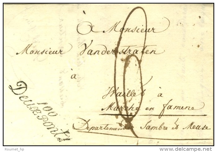 100 / Deux Ponts Sur Lettre Avec Texte Non Daté. - SUP. - 1792-1815 : Departamentos Conquistados