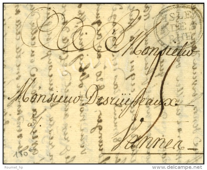 MP Ornée Fleur De Lys ISLE / DE / RHE (L N°4). 1771. - TB / SUP. - R. - Andere & Zonder Classificatie