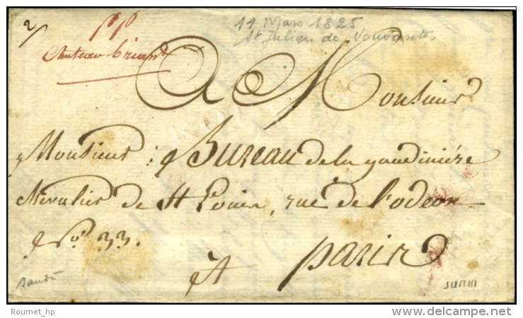 Mention Manuscrite '' Pp. / Château-briant '' (faute De MP) Sur Lettre Avec Texte Daté De St Julien Le... - ....-1700: Voorlopers