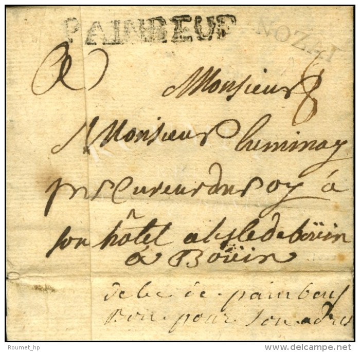 NOZAI (L. N° 2) Sur Lettre Avec Texte Daté 1779 Adressé à Bouin. Au Verso, '' Deb. De... - ....-1700: Voorlopers
