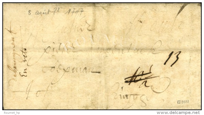 '' De Bourgneuf '' (L. N° 1) Sur Lettre Avec Texte Daté 1707 (date Très Précoce). - TB. - ....-1700: Voorlopers