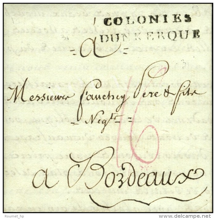 Lettre Avec Texte Daté De St Pierre De La Martinique Le 12 Mars 1792 Pour Bordeaux. Marque Postale... - Maritieme Post