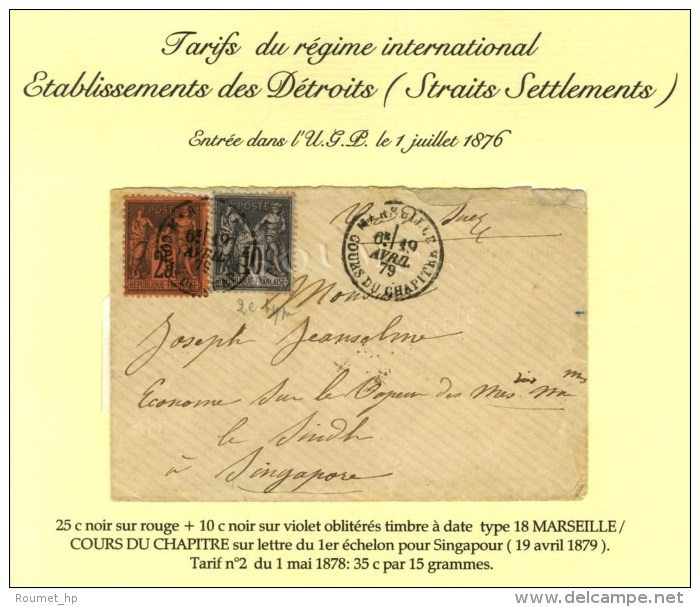 Càd MARSEILLE / COURS DU CHAPITRE / N° 89 + 91 Sur Lettre Adressée à L'économe Sur... - 1876-1878 Sage (Type I)