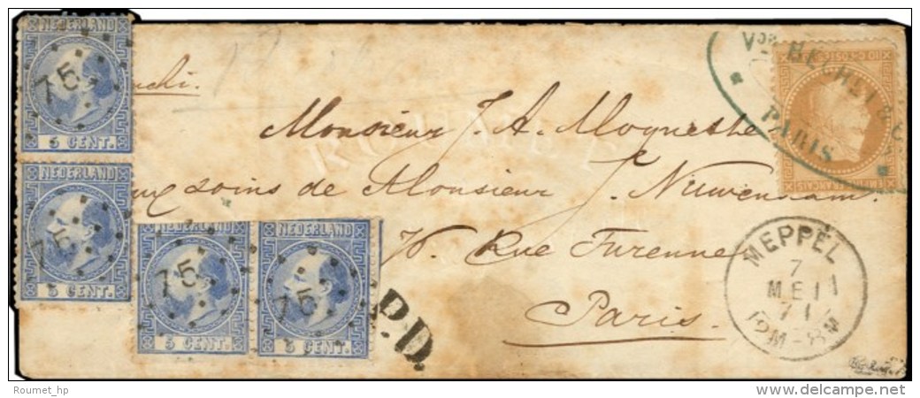GC 75 / TP Nederland N° 7 (4) Càd MEPPEL 7 MAI 71 + N° 28 Oblitéré Du Cachet... - Oorlog 1870