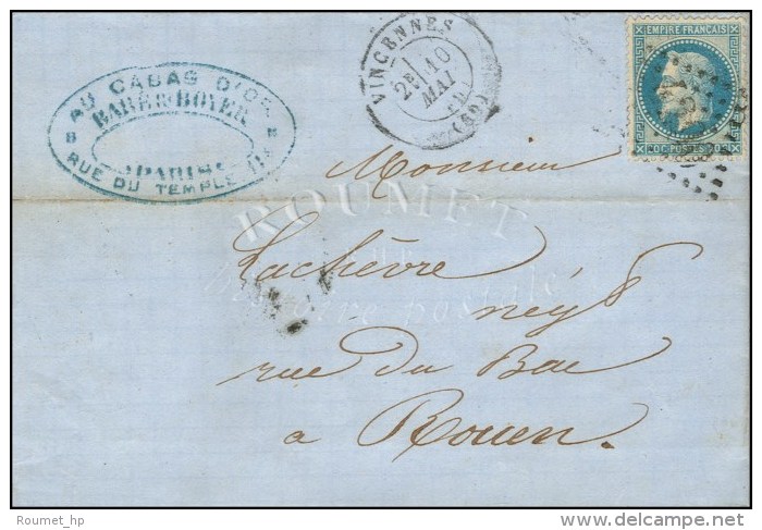 Lettre Daté De Paris Le 10 Mai 1871, Acheminée Par Passeur Privé Et Remise Au Bureau De... - Oorlog 1870