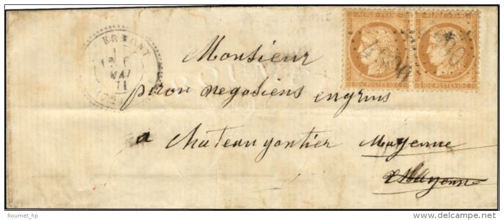 Lettre Avec Texte Daté De Paris Le 5 Mai 1871 Pour Château-Gontier Remise Par Un Passeur Au Bureau... - Oorlog 1870