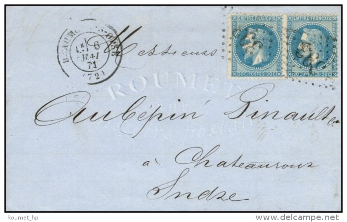 Lettre 2 Ports Avec Texte Daté De Paris Le 5 Mai 1871 Pour Châteauroux Remise Par Un Passeur Au Bureau... - Oorlog 1870