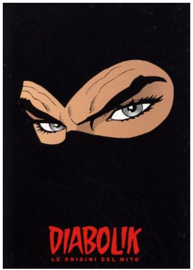 BD - DIABOLIK - VISAGE CAGOULE DE DIABOLIK EN FOND - PROMOCARD ITALIE - Bandes Dessinées