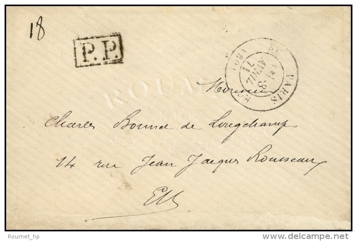 Càd RC PARIS RC (60) 3 AVRIL 1871 + PP Sur Lettre Pour Paris. - TB / SUP. - R. - Oorlog 1870