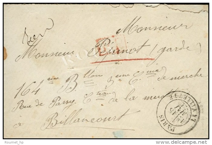 Càd PARIS / LA VILLETTE 18 MAI 71 + P.P. (R) Sur Lettre Pour Billancourt. - TB / SUP. - R. - Oorlog 1870